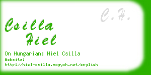 csilla hiel business card